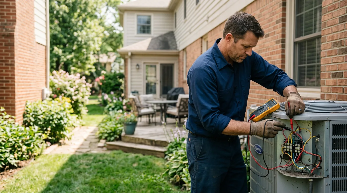 HVAC technician working near Schwenksville, PA